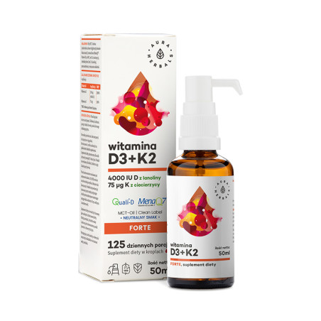 AURA WITAMINA D3 4000IU+K2MK7 MCT 50ml krople 