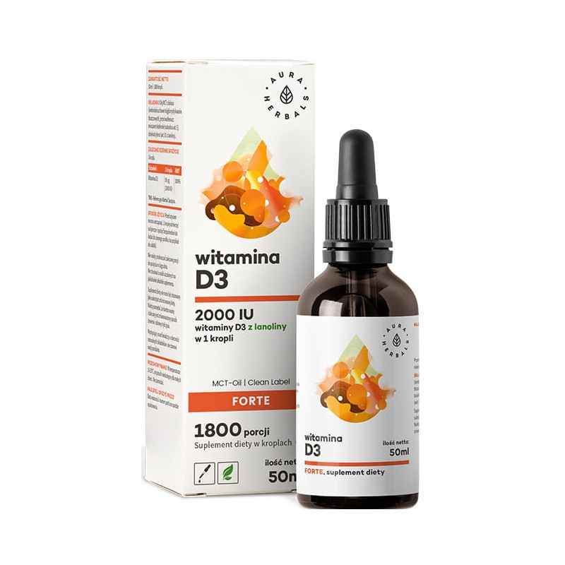AURA WITAMINA D3 FORTE(2000IU) MCT-OIL 50ml AURA WITAMINA D3 FORTE(2000IU) MCT-OIL 50ml