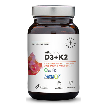 AURA WITAMINA D3 2000IU+K2 - 90kaps