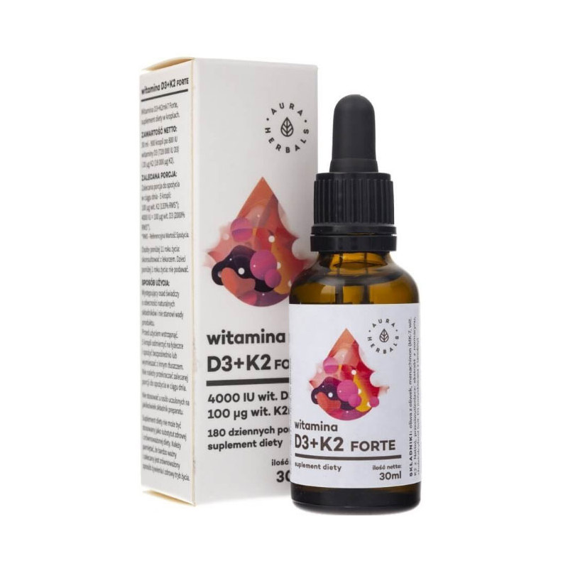 AURA WITAMINA D3+K2 FORTE (4000IU) - 30ml AURA WITAMINA D3+K2 FORTE (4000IU) - 30ml