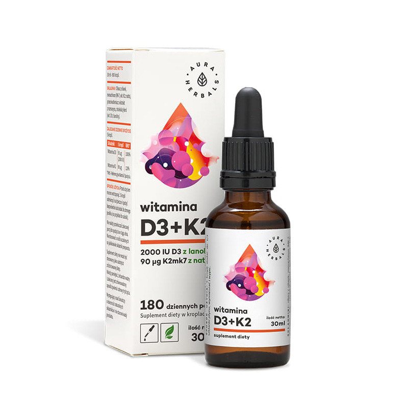 AURA WITAMINA D3 (2000iu) K2MK7 - 30ml AURA WITAMINA D3 (2000iu) K2MK7 - 30ml