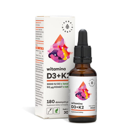 AURA WITAMINA D3 (2000iu) K2MK7 - 30ml