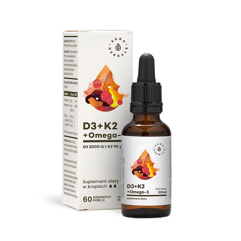 AURA WITAMINA D3(2000IU)+K2mk7+OMEGA3-30ml AURA WITAMINA D3(2000IU)+K2mk7+OMEGA3-30ml