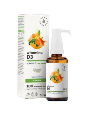AURA WITAMINA D3 2000IU Vegan krople 50ml