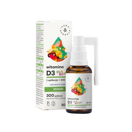 AURA WITAMINA D3 Vegan dla dzieci aerozol 30ml