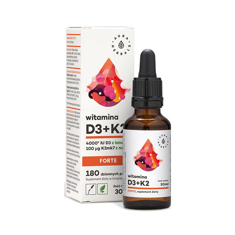 AURA WITAMINA D3 (4000IU)+K2MK7 FORTE 30ml krople AURA WITAMINA D3 (4000IU)+K2MK7 FORTE 30ml krople