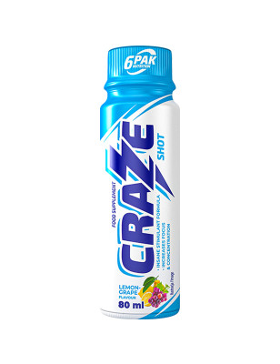 6PAK CRAZE SHOT 80ml Lemon Grape