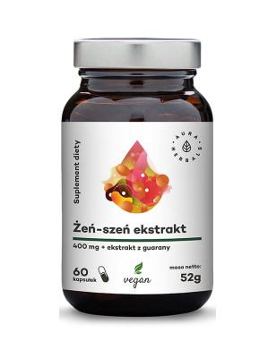 AURA ŻEŃ-SZEŃ KOREAŃSKI EKSTRAKT 400mg+GUARANA-60k