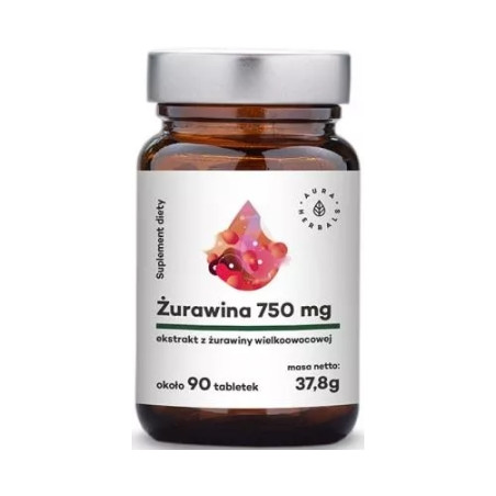 AURA ŻURAWINA EKSTRAKT 750mg - 90tabl