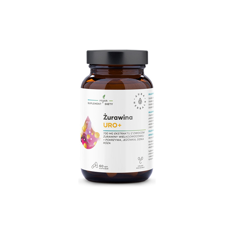 AURA ŻURAWINA URO+ 60kaps
