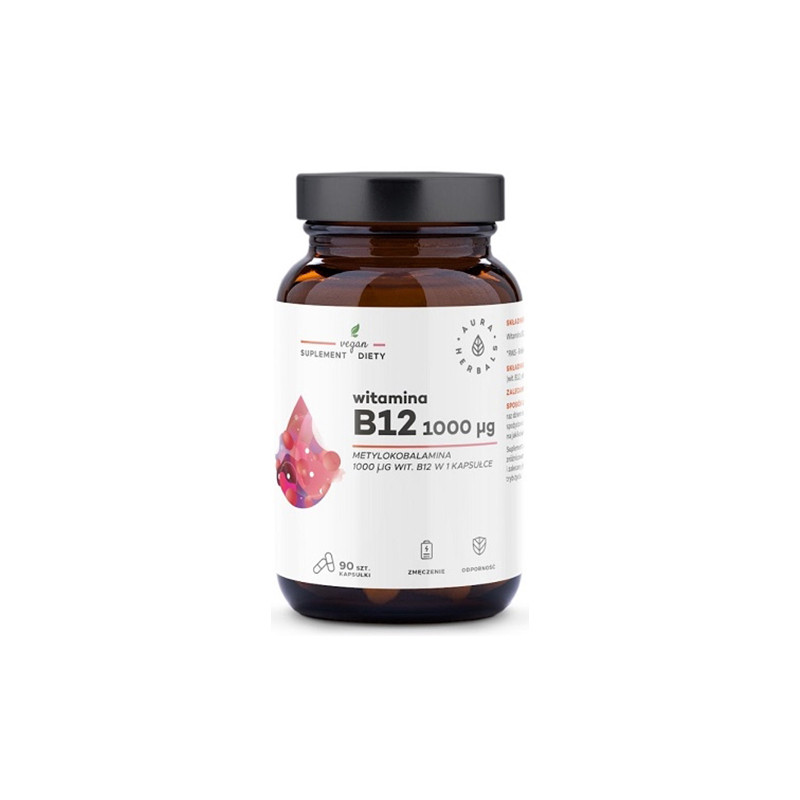 AURA WITAMINA B12 1000ug methylokobalamina- 90kaps AURA WITAMINA B12 1000ug methylokobalamina- 90kaps