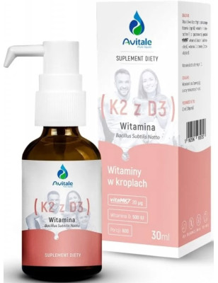 AVITALE WITAMINA K2+D3 500IU - 30ml