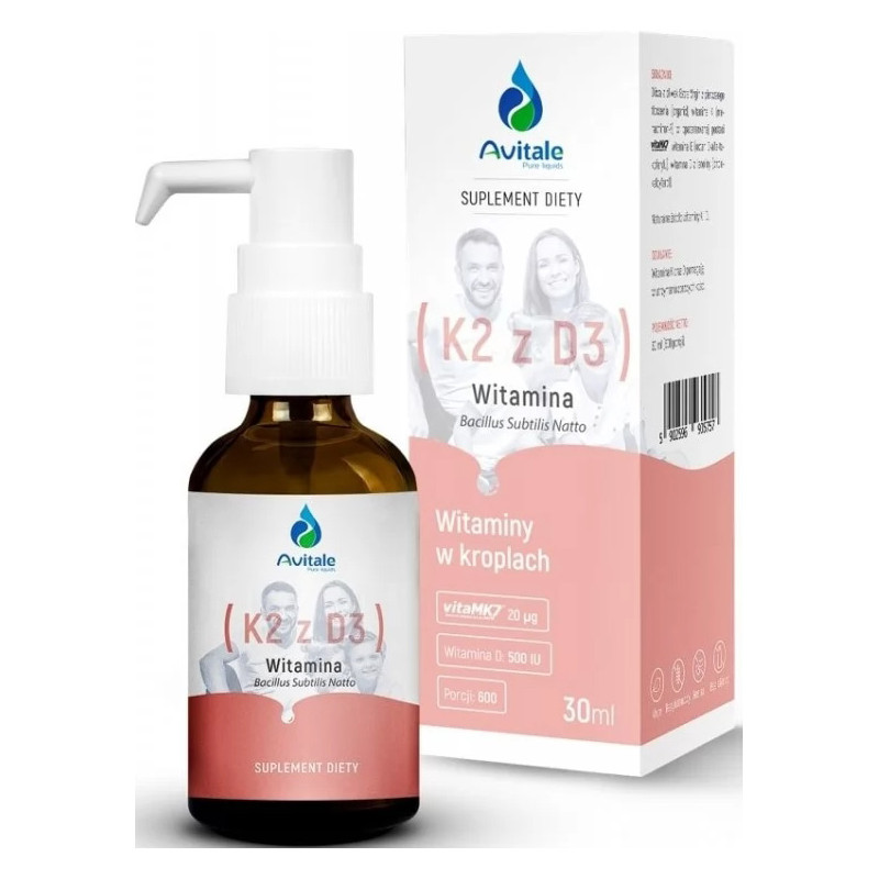AVITALE WITAMINA K2+D3 500IU - 30ml AVITALE WITAMINA K2+D3 500IU - 30ml