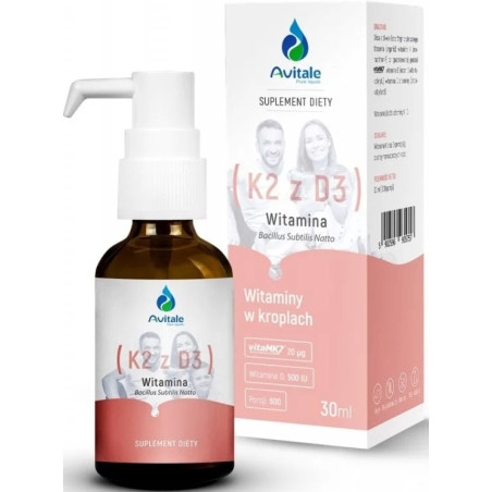 AVITALE WITAMINA K2+D3 500IU - 30ml