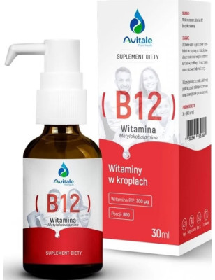 AVITALE WITAMINA B12 (Metylokobalamina) 200uq-30ml