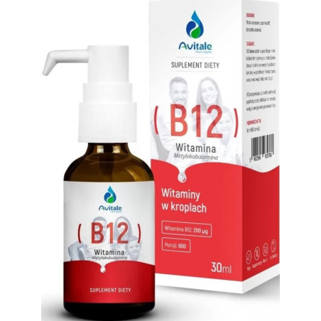 AVITALE WITAMINA B12 (Metylokobalamina) 200uq-30ml