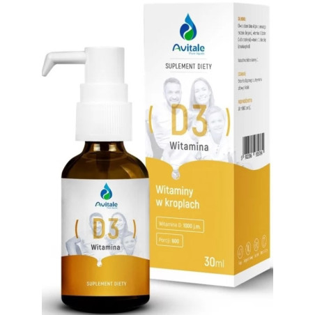 AVITALE WITAMINA D3 Z LANOLINY 1000IU - 30ml