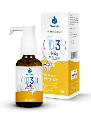 AVITALE WITAMINA D3 KIDS 400 Z LANOLINY 30ml