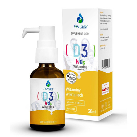 AVITALE WITAMINA D3 KIDS 400 Z LANOLINY 30ml