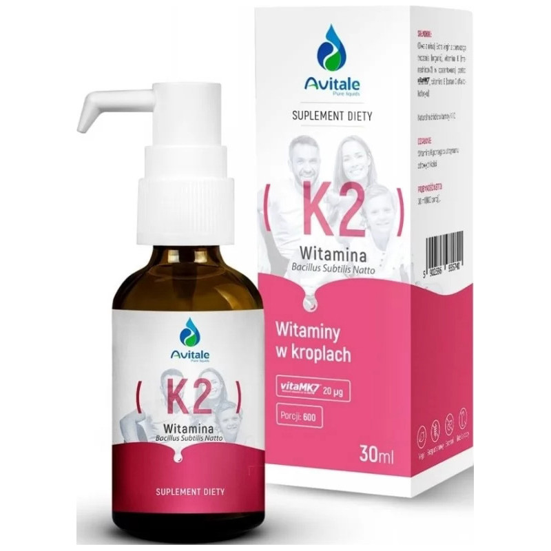 AVITALE WITAMINA K2 (VITAMK7) 20uq - 30ml AVITALE WITAMINA K2 (VITAMK7) 20uq - 30ml