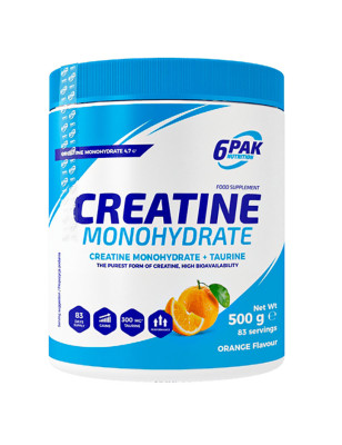 6PAK CREATINE MONOHYDRATE 500g jar Lemon
