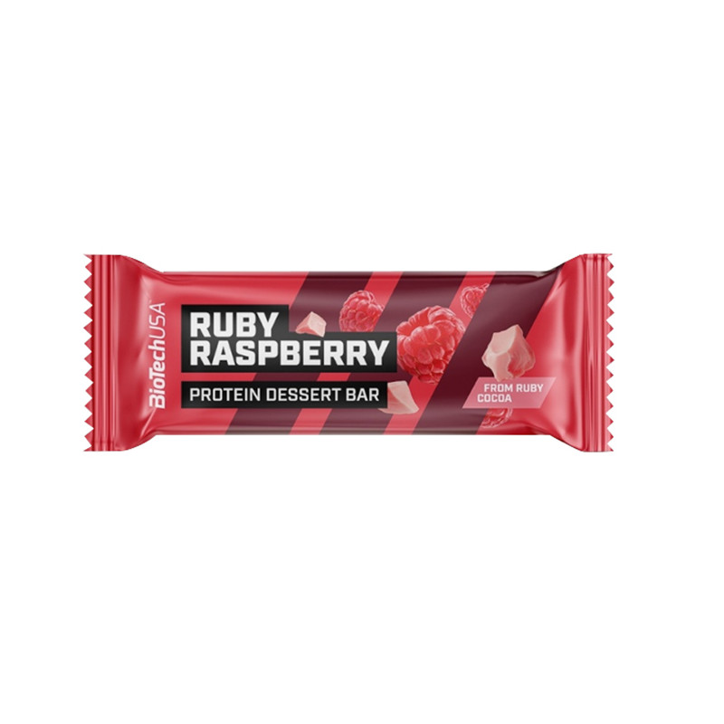 BIOTECH PROTEIN DESSERT BAR 50g ruby raspberry