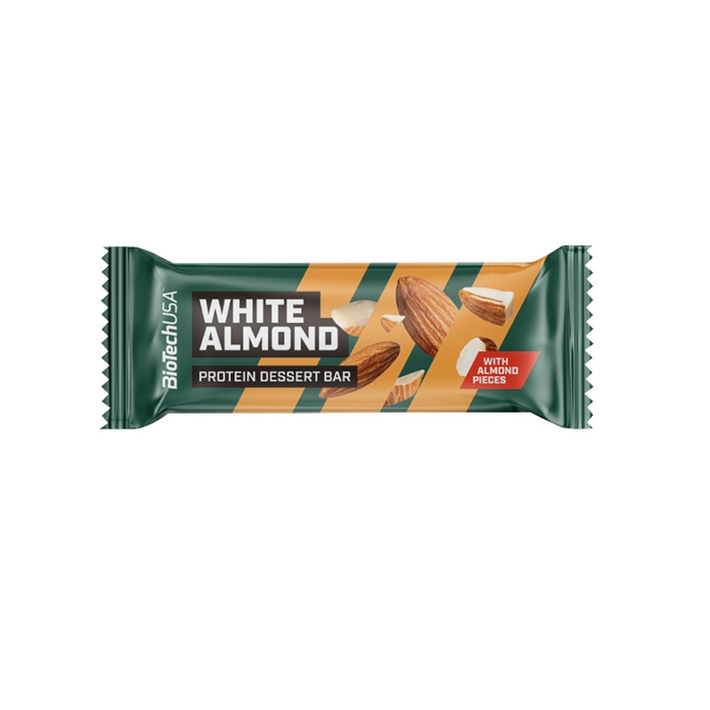 BIOTECH PROTEIN DESSERT BAR 50g white almond BIOTECH PROTEIN DESSERT BAR 50g white almond