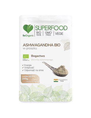 BEORGANIC ASHWAGANDHA BIO W PROSZKU - 200g