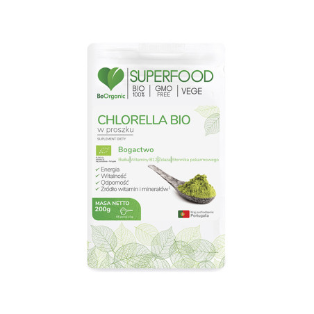 BEORGANIC CHLORELLA W PROSZKU - 200g