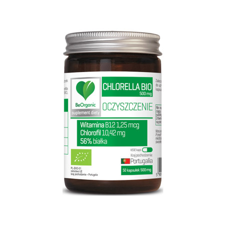 BEORGANIC CHLORELLA BIO 500mg-50kaps
