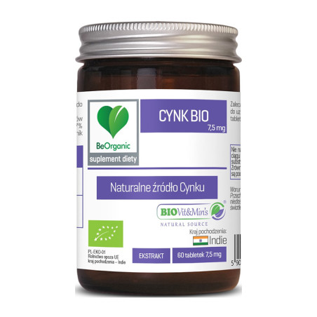 BEORGANIC CYNK BIO 7,5mg - 60 tabl