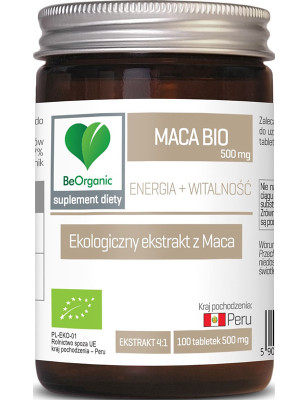 BEORGANIC MACA BIO 500mg - 100tabl