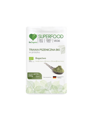 BEORGANIC TRAWA PSZENICZNA BIO W PROSZKU - 200g