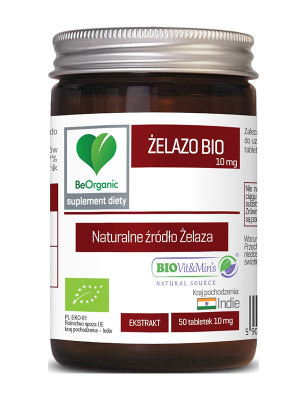 BEORGANIC ŻELAZO BIO 10mg - 50 tabl