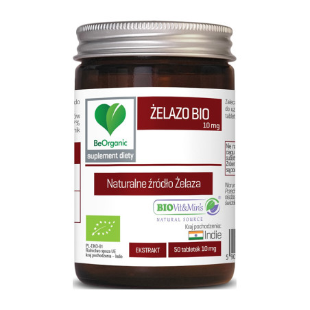 BEORGANIC ŻELAZO BIO 10mg - 50 tabl