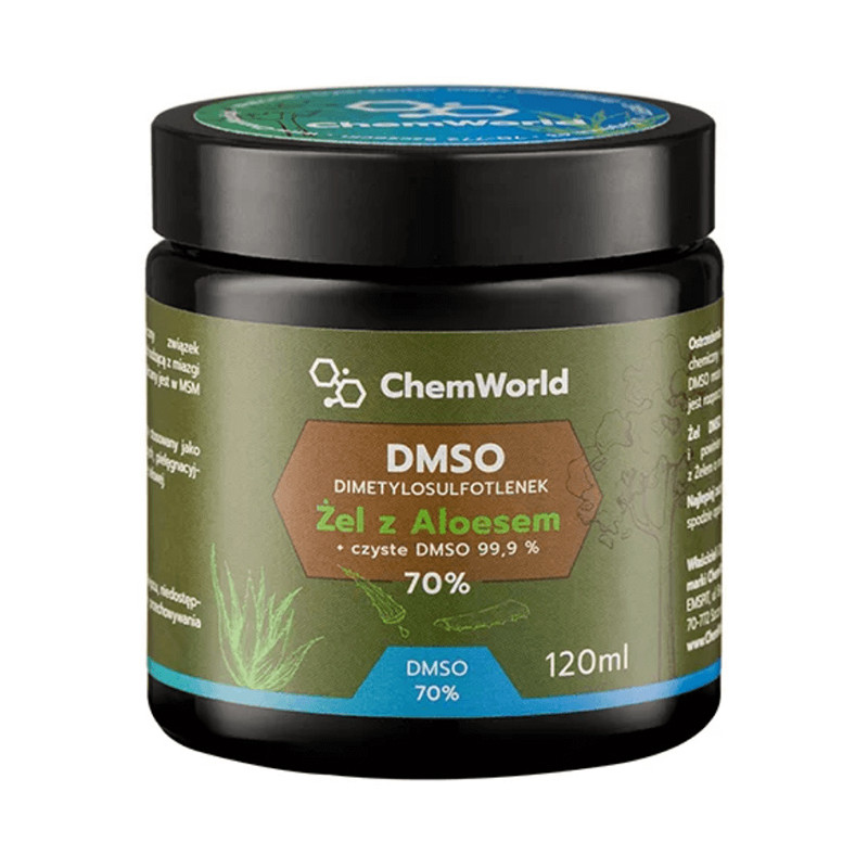 CHEMWORLD ŻEL DMSO 70% Z ALOESEM -120ml CHEMWORLD ŻEL DMSO 70% Z ALOESEM -120ml