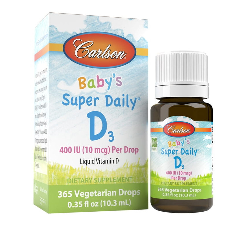 CARLSON LABS BABY'S SUPER DAILY D3 400IU - 10ml CARLSON LABS BABY'S SUPER DAILY D3 400IU - 10ml