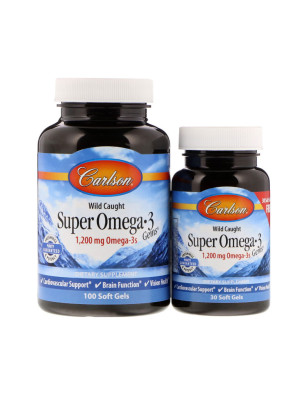 CARLSON LABS SUPER OMEGA3 1200mg 100+30 softgel
