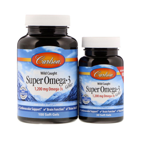 CARLSON LABS SUPER OMEGA3 1200mg 100+30 softgel
