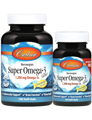 CARLSON LABS SUPER OMEGA3 GEMS 1200mg-100+30softge