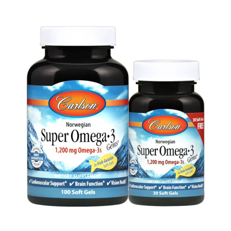 CARLSON LABS SUPER OMEGA3 GEMS 1200mg-100+30softge