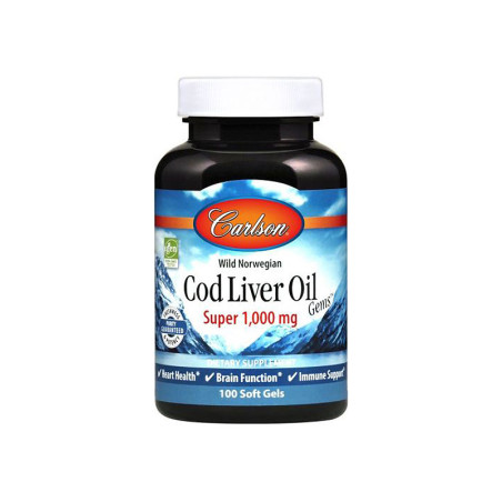 CARLSON LABS WILD NOR. COD LIVER OIL 1000mg-100sof