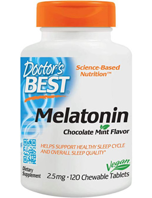 DOCTOR'S BEST MELATONIN 2,5 mg choco/mint 120 tab