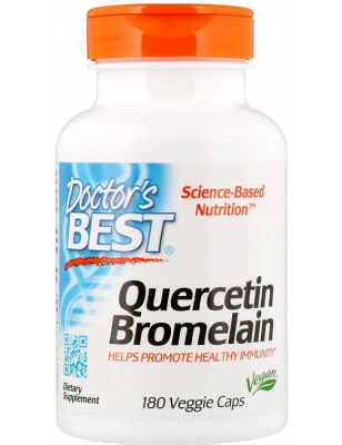 DOCTOR'S BEST QUERCETIN BROMELAIN - 180 kaps