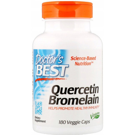 DOCTOR'S BEST QUERCETIN BROMELAIN - 180 kaps