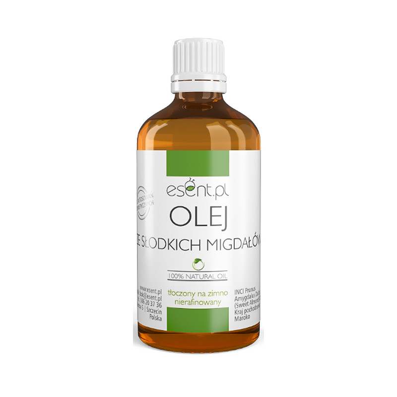 ESENT OLEJ ZE SŁODKICH MIGDAŁÓW nierafinow. 100ml ESENT OLEJ ZE SŁODKICH MIGDAŁÓW nierafinow. 100ml