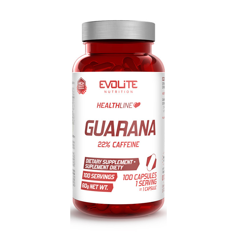 EVOLITE GUARANA 22% CAFFEINE 455mg -  100kaps EVOLITE GUARANA 22% CAFFEINE 455mg -  100kaps