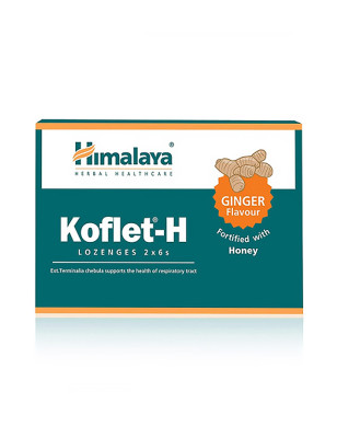 HIMALAYA KOFLET-H GINGER 12 lozenges imbir