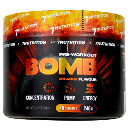 7 NUTRITION BOMB PRE WORKOUT 240g orange