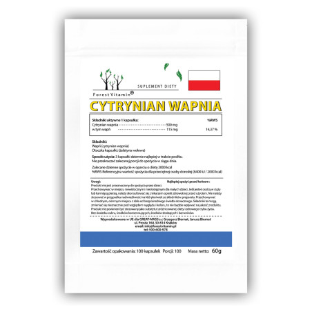 FOREST VITAMIN CYTRYNIAN WAPNIA 500mg -100 kaps